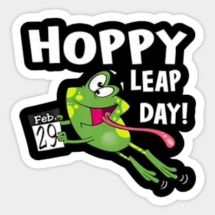 Funny Frog Hoppy Leap Day February 29 Leap Year Birthday Sticker